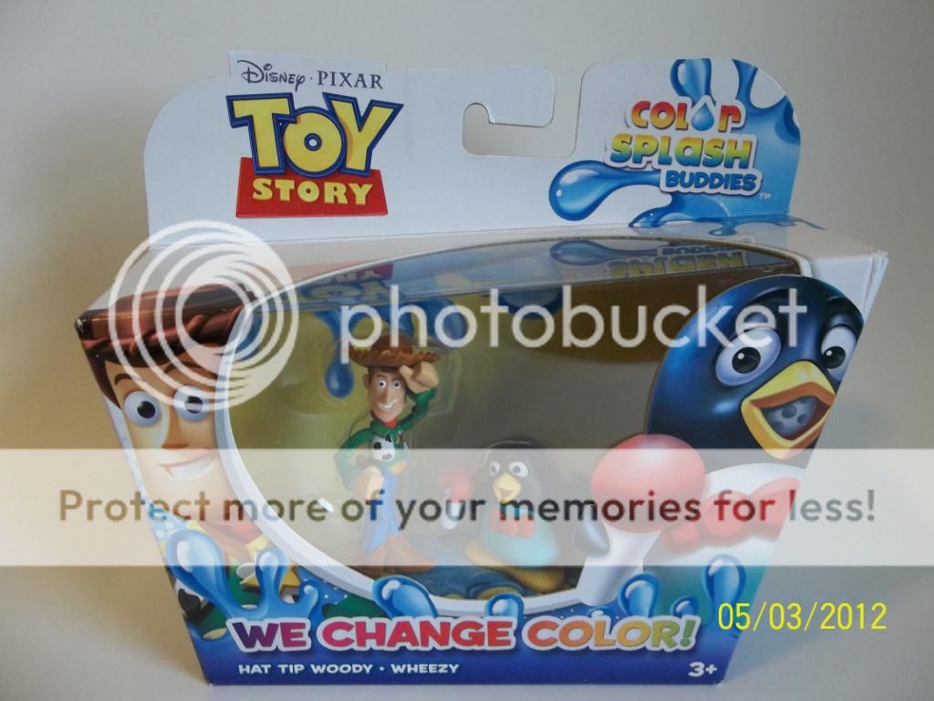 Disney Pixar Toy Story MINI COLOR CHANGE SPLASH FIGURES WOODY WHEEZY ...